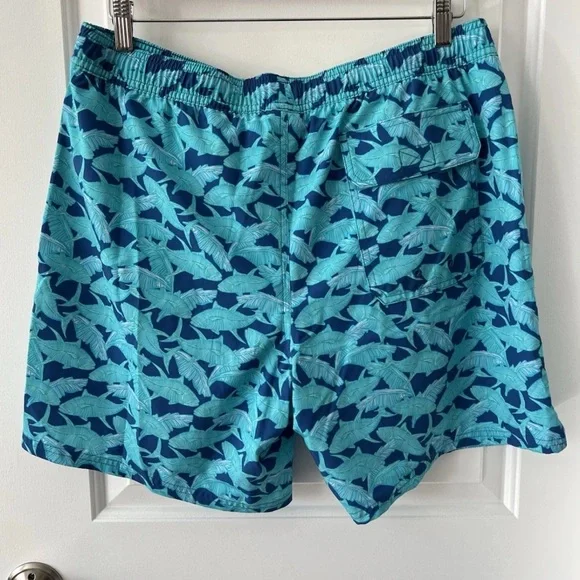 Vineyard Vines Tuna Palm 7 Inch Printed Chappy Swim Trunks Size Large